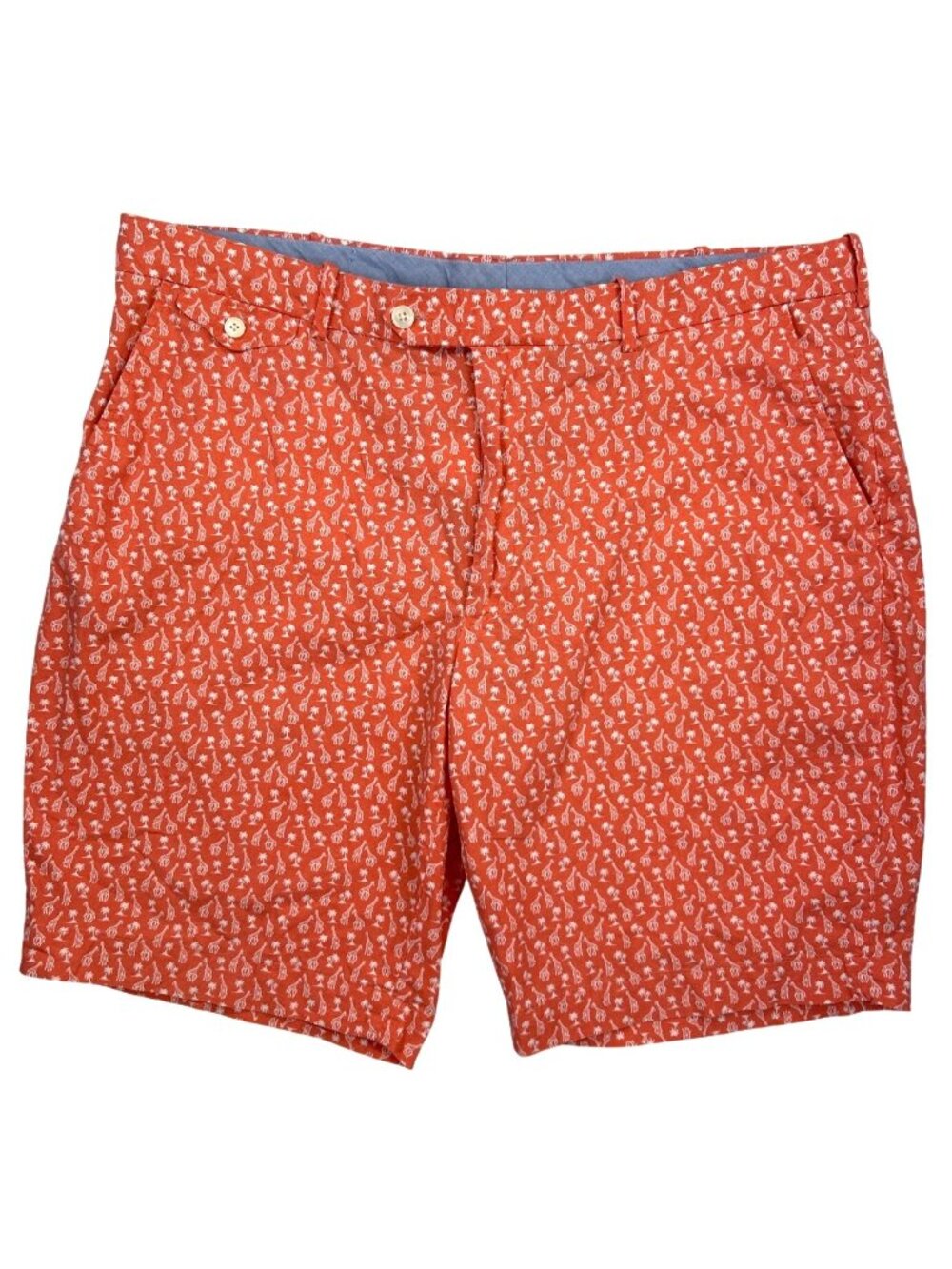 Polo Golf Ralph Lauren Men's 40 Orange Giraffe Palm Tree Chino Shorts Preppy